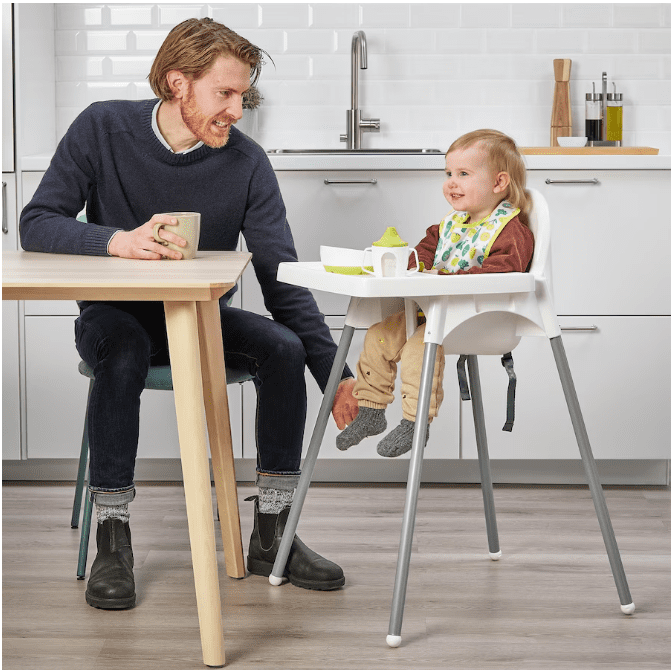 IKEA Highchair White Silver