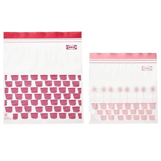 IKEA Resealable Bag Red Pink