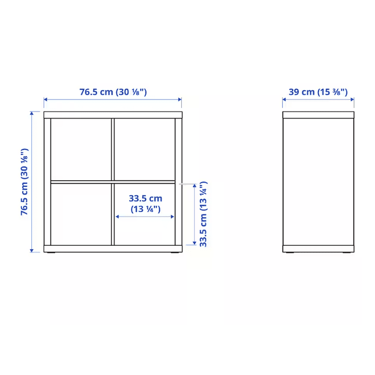 IKEA KALLAX Shelving unit, white, 77x77 cm