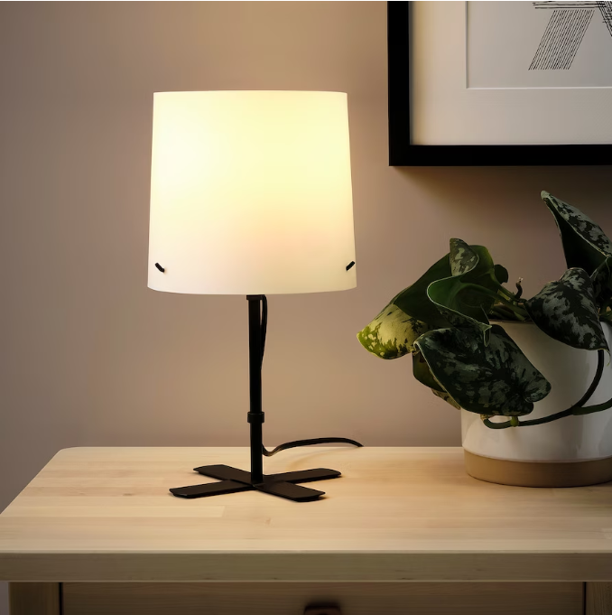 IKEA Table Lamp 31 cm Black White
