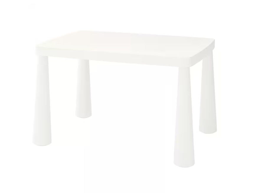 IKEA MAMMUT Children's table, in/outdoor white, 77x55 cm