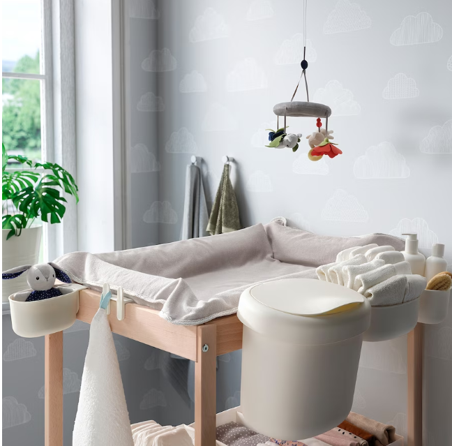 IKEA Storage Baskets Changing Table Set White