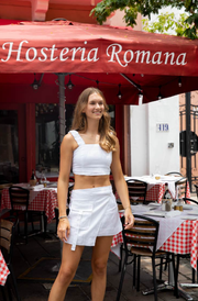 Mini white Skirt Short with pockets - KIDDING | Kids | Teens | Moms
