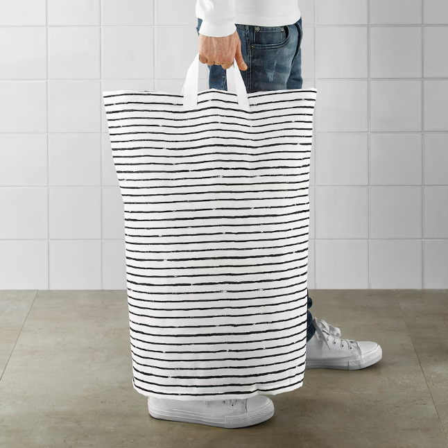 IKEA Laundry Bag 60 Liter White Black