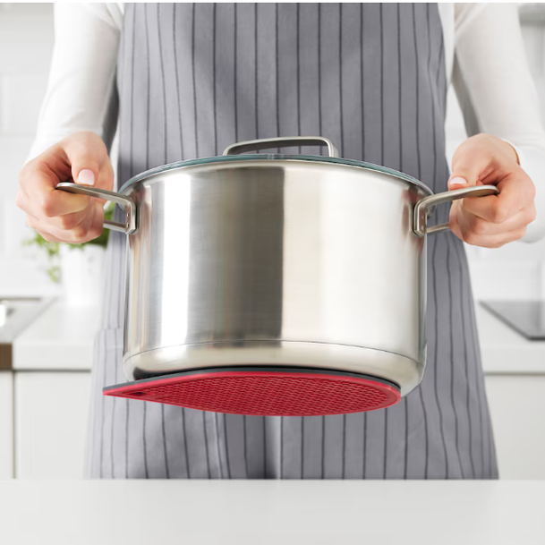 IKEA Magnetic Pot Stand Red Grey
