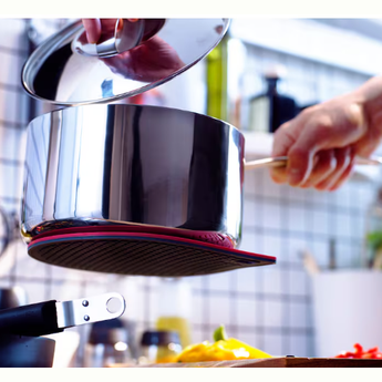IKEA Magnetic Pot Stand Red Grey
