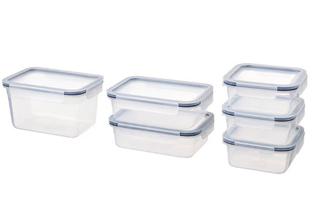 Ikea 365+ Food Container With Lid Set Of 6 Plastic