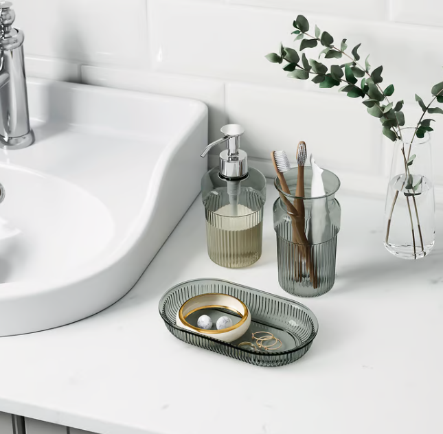 IKEA BROFJÄRDEN 3-piece bathroom set, grey