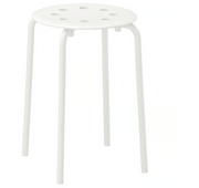 IKEA MARIUS Stool, white, 45 cm