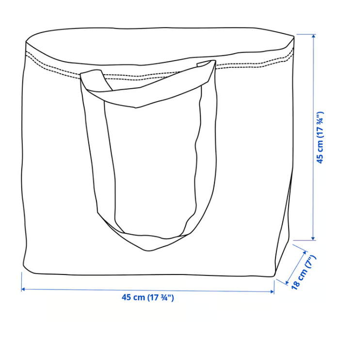 IKEA FRAKTA Carrier Bag 45x18x45 cm 36 l Blue