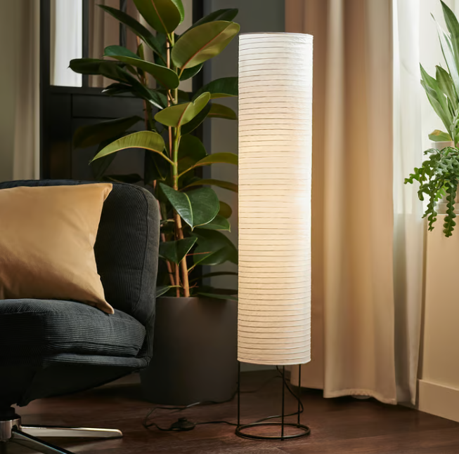 IKEA STRANDAD Floor lamp, white/black