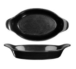 Cook & Serve/Eared Dish - Oval Black