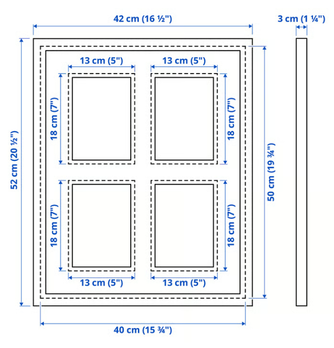 IKEA RODALM Frame 40x50 cm White
