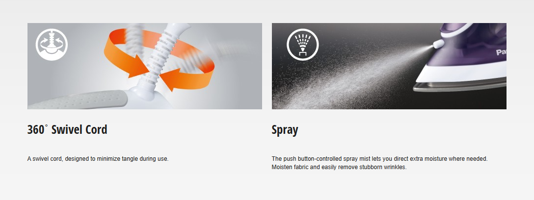 Panasonic Light & Easy 1800W Steam Iron