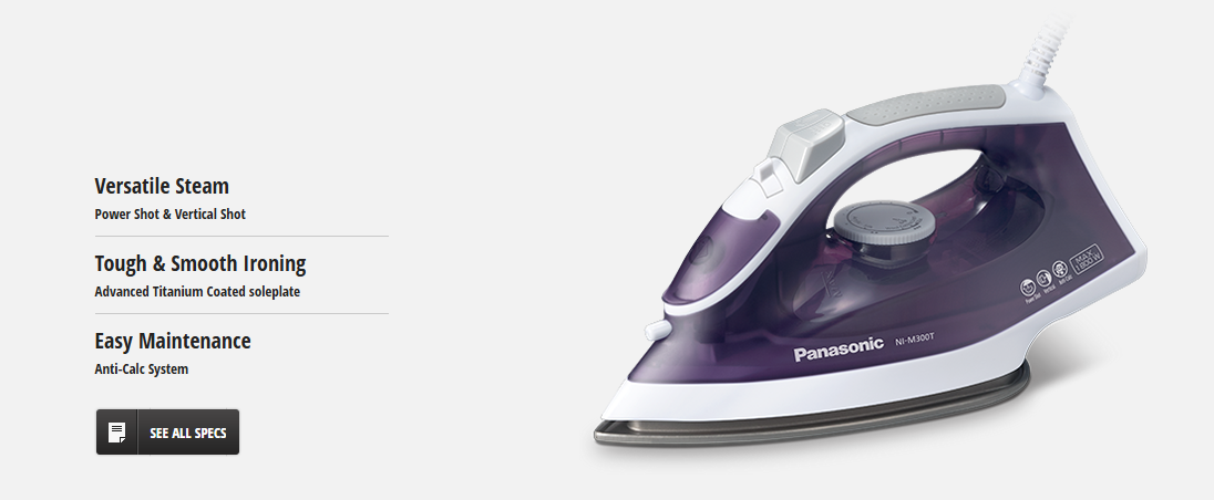 Panasonic Light & Easy 1800W Steam Iron