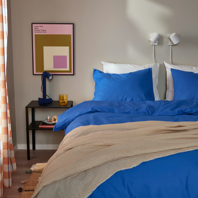 IKEA PILTANDVINGE Duvet Cover And 2 Pillowcases Blue 50x80 cm