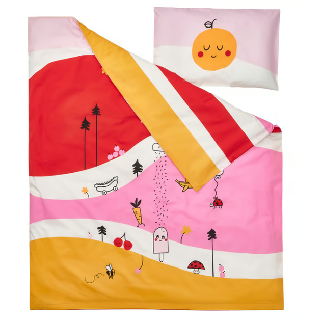 IKEA GRÖNFINK Duvet Cover And Pillowcase 35x55 cm