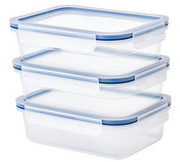 IKEA 365+ Food container with lid, rectangular/plastic, 1.0 L (Set of 3)