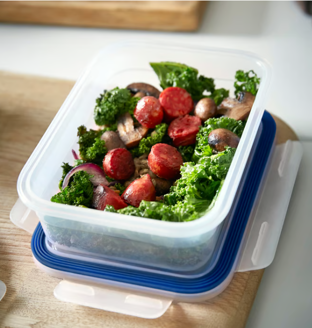IKEA 365+ Food container with lid, rectangular/plastic, 1.0 L (Set of 3)