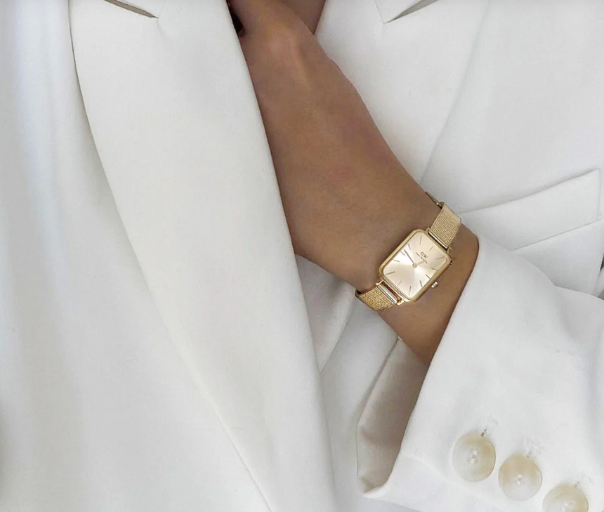 Daniel Wellington Quadro Pressed Unitone Gold Watch