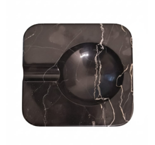 Square Marble Cigar Ashtray Handmade 13x13cm, H 3cm, Porto Oro  Square Marble Cigar Ashtray Handmade 13x13cm, H 3cm, Porto Oro Square Marble Cigar Ashtray Handmade 13x13cm, H 3cm, Porto Oro The German Outlet
