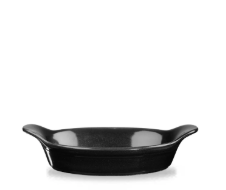 Cookware Oynx Black Small Round Eared Dish 300ml  Cookware Oynx Black Small Round Eared Dish 300ml Cookware Oynx Black Small Round Eared Dish 300ml The Chefs Warehouse By MG