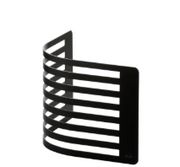 Curve Buffet stand 22.5cm - Stainless Steel Matt Black  Curve Buffet stand 22.5cm - Stainless Steel Matt Black Curve Buffet stand 22.5cm - Stainless Steel Matt Black The Chefs Warehouse By MG