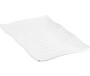 Wavy Melamine Platter 30x21cm - White  Wavy Melamine Platter 30x21cm - White Wavy Melamine Platter 30x21cm - White The Chefs Warehouse By MG