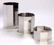 Octagonal risers15x15cm H 12cm S/S Gold Matt Hammered  Octagonal risers15x15cm H 12cm S/S Gold Matt Hammered Octagonal risers15x15cm H 12cm S/S Gold Matt Hammered The Chefs Warehouse By MG