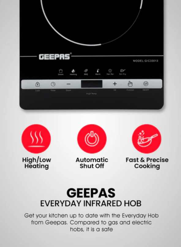 Geepas Digital Infrared Cooker, 2000W