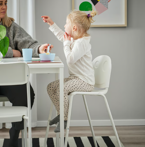 IKEA VILDGÅS Junior chair, white/white