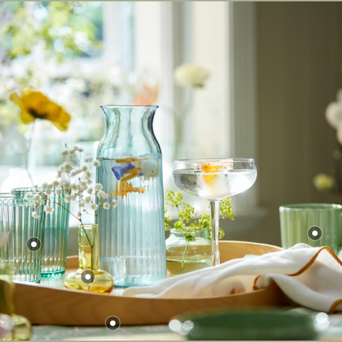 IKEA SMÖRFISK Carafe, light turquoise, 1.0 l
