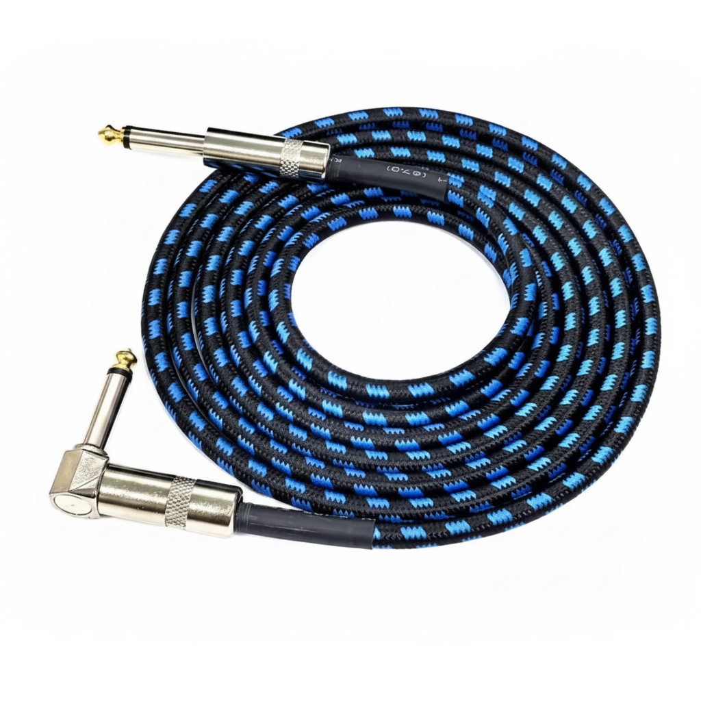 Guitar Instrument 3M Cable – 6.35mm (Straight to Angled)