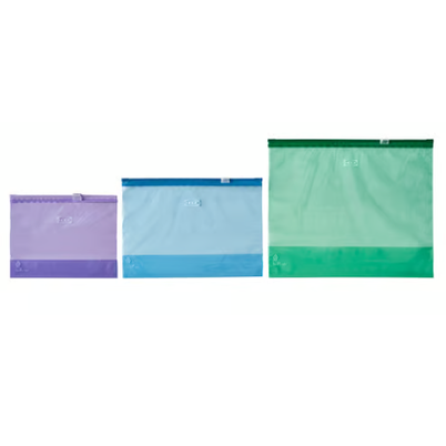 IKEA ISTAD Resealable bag, with slider/mixed colours, 1/2/4 l (80 Bag)
