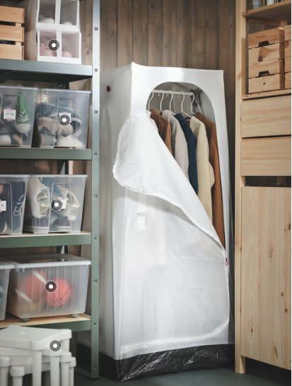 IKEA VUKU Wardrobe, white, 74x51x149 cm