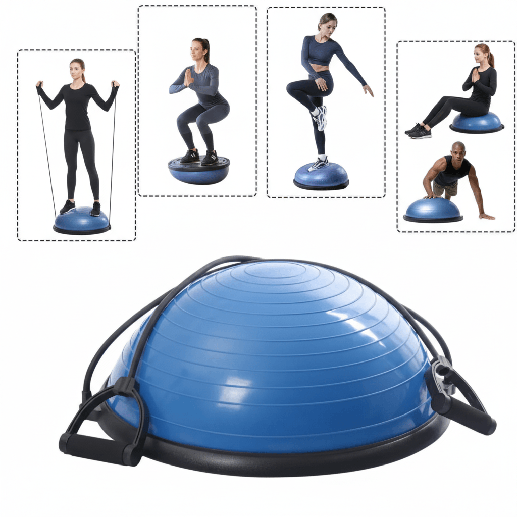 Bosu ball for balance and rehabilitation exercises