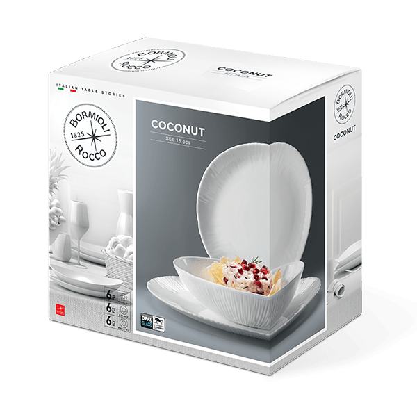 The German Outlet, Bormioli Rocco, Coconut 18pc Dinner Service