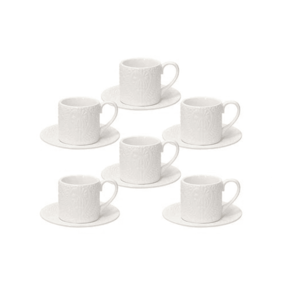 The German Outlet, Tognana, Set of 6 Coffee Cups & Saucer- Copenhagen