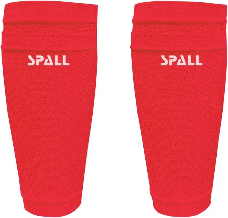 Spall Soccer Shin Guard Sleeves Red