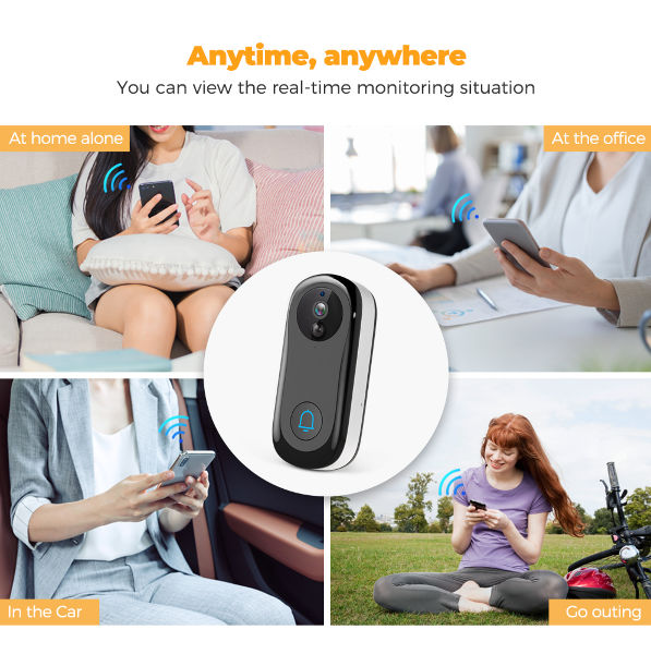 Home Video Doorbell Camera Wireless Wifi 1080p