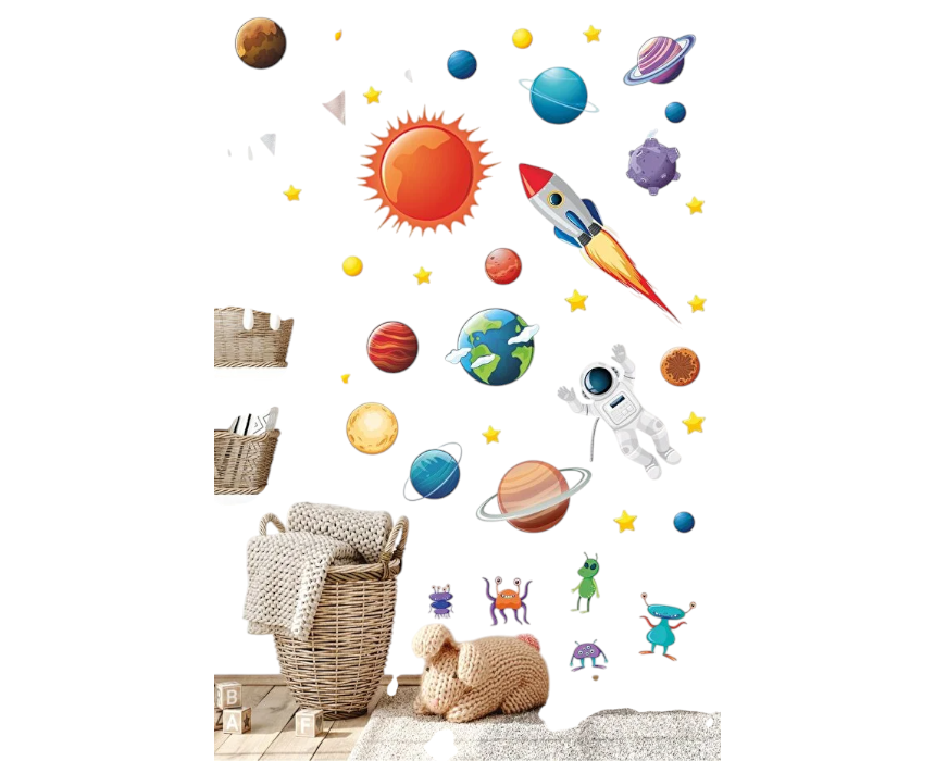 Space Kids Wall Sticker Set