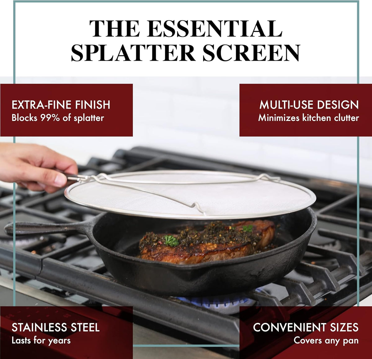 Stainless Steel Screen Splatter Set -1 Set of 3