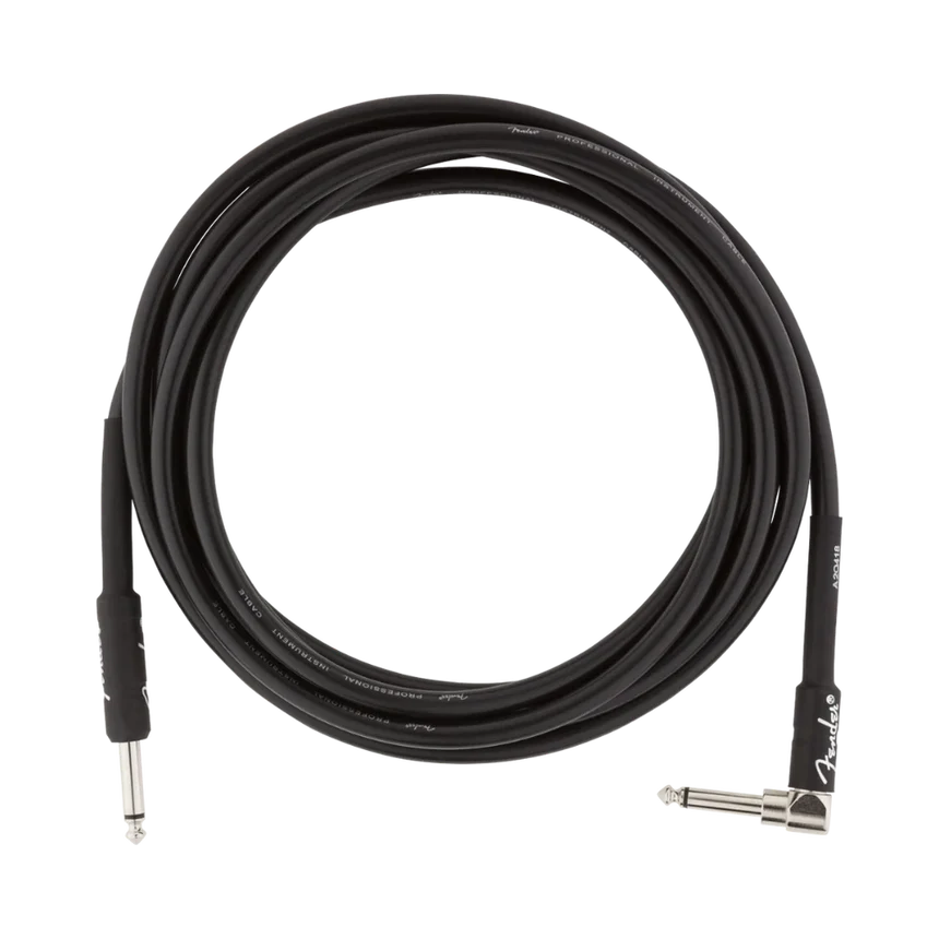 Fender Professional Series Instrument Cable, Straight-Angle, 10', Black