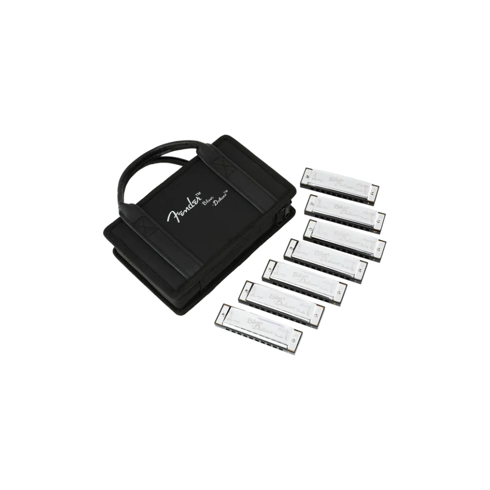 Fender Blues Deluxe Harmonicas - 7 Pack with Case