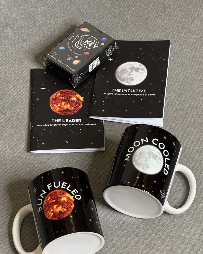 Sun & Moon Double Set - 2 Notebooks, 2 Mugs, 1 Game