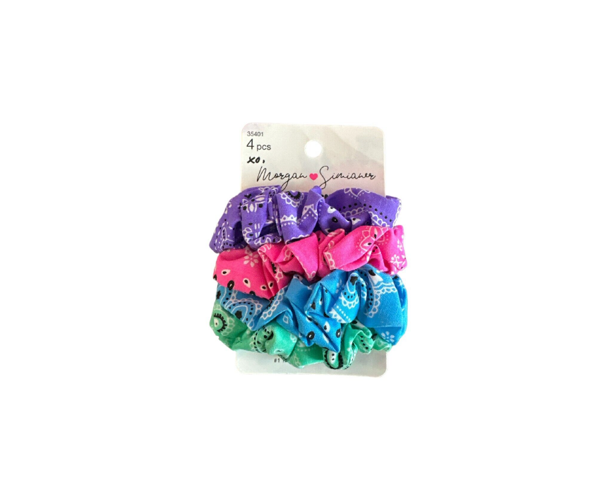 Morgan Simianer Bandana Print Scrunchies Set of 4