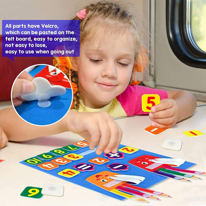 Felt Early Education Math Set – Interactive Addition Subtraction Tool