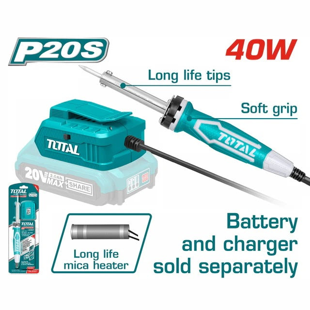 Total 20V Cordless Soldering Iron 40W