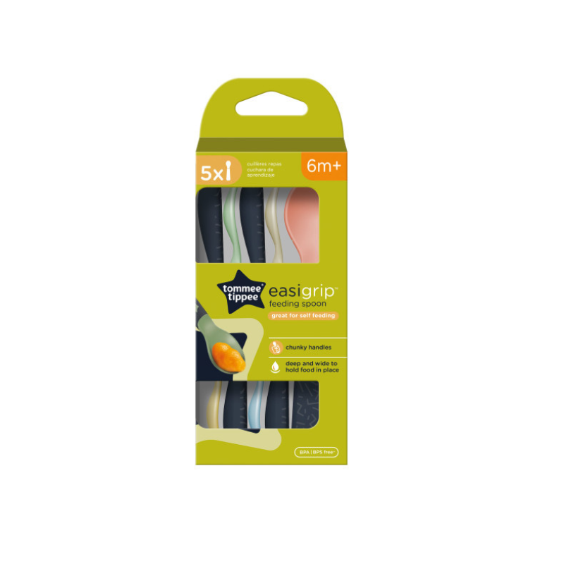 Tommee Tippee Easigrip Feeding Spoons 5 Pack