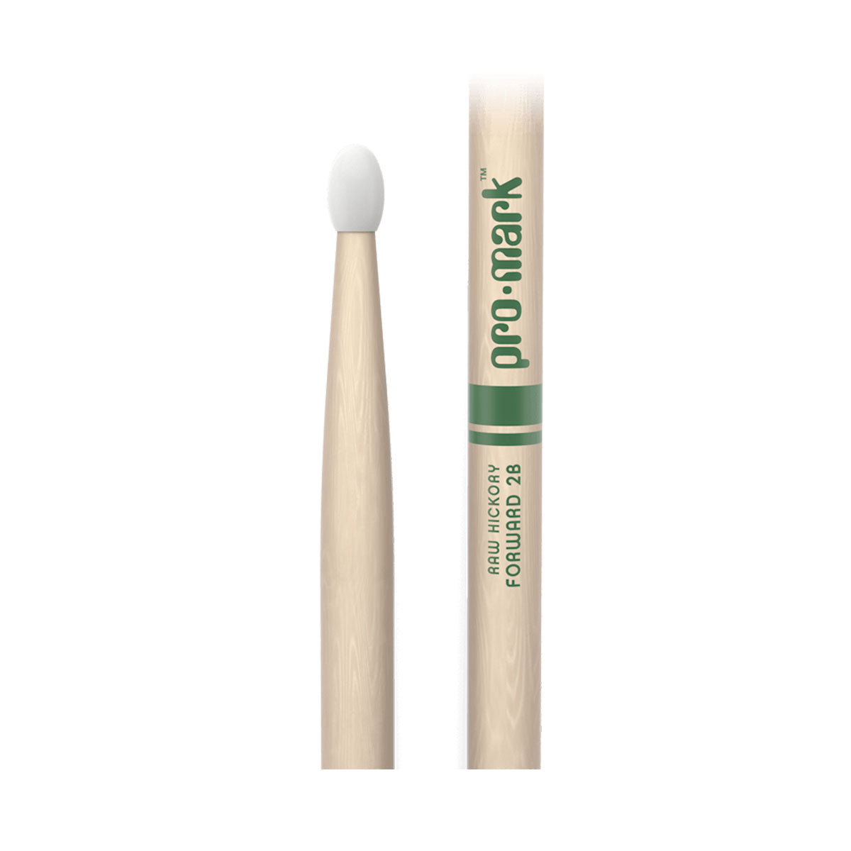 Promark 2B Forward Raw Hickory Nylon Drumsticks
